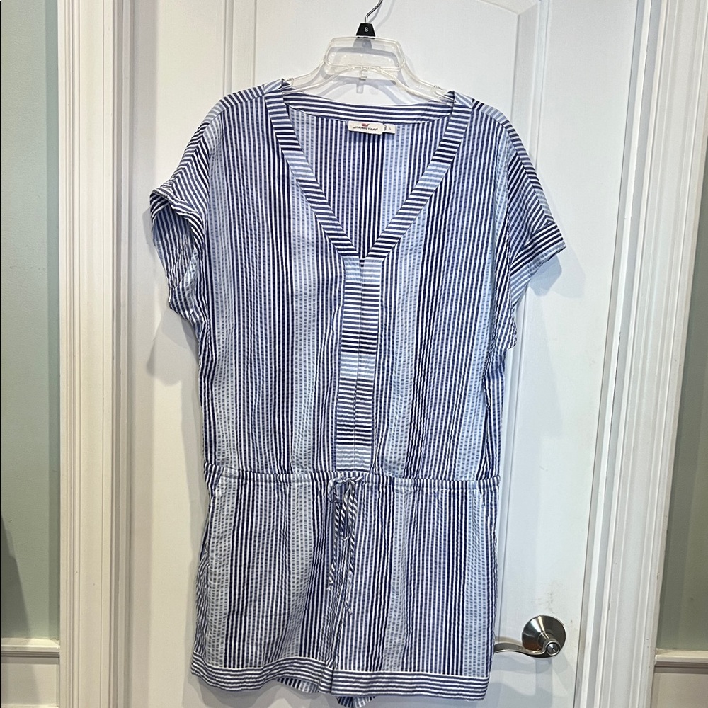 Vineyard Vines Blue and White Striped Shirt